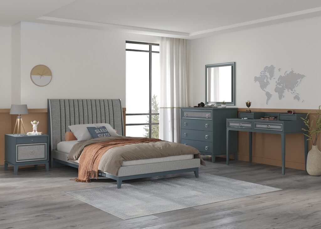 ترکیب چوب و فلز در سرویس خواب: زیبایی و دوام در کنار هم (چیدانه)