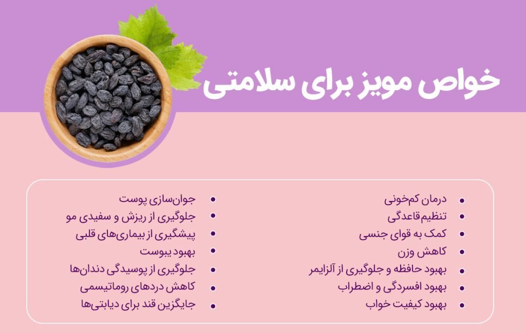 خواص مویز برای سلامتی؛ از تقویت حافظه تا کاهش وزن (دیجی کالا مگ)