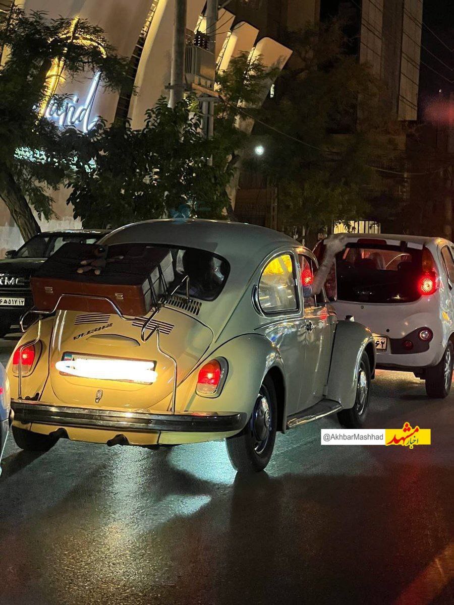 تصویر شکار شده از ماشین مستربین در خیابان‌های مشهد