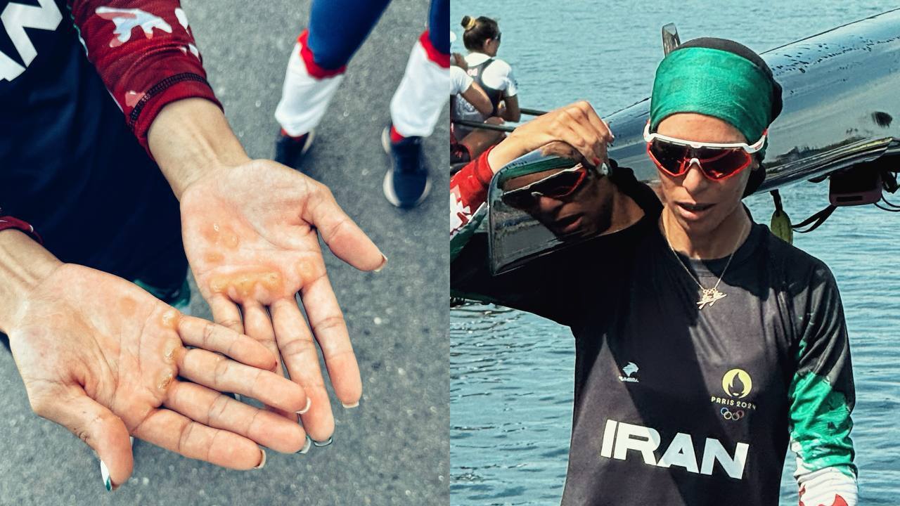 تصویر جالب از لاک ناخن ورزشکار زن ایرانی در المپیک