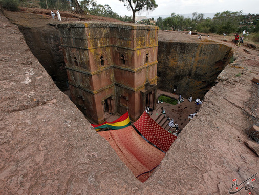 یکی از 11کلیسای سنگ برش یکپارچه در اتیوپی