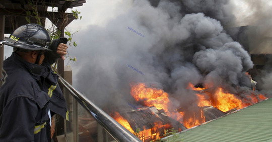 آتش سوزی در یک محله مسکونی،مترو مانیل در فیلیپین،30ژوئن2015