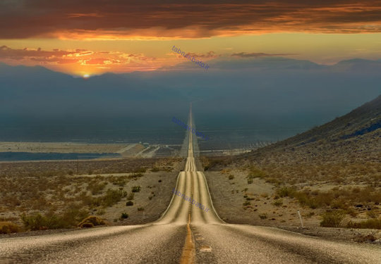 جاده ای در دره مرگ، آمریکا