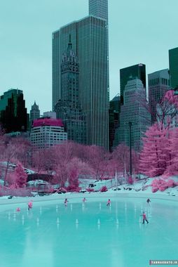 شهر نیویورک از نگاه فرو سرخ لنز دوربین رایان برگ، عکاس امریکایی